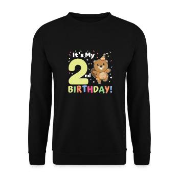 Castor pour 2e anniversaire Enfants de deux ans - Sweat-shirt Unisexe - noir - Devant - Alina (178cm) & Michal (187cm)