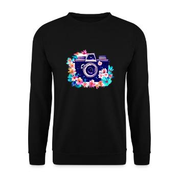 Photographer Camera Funny Photographing Photographer - Unisex Sweatshirt - black - Front - Alina (178cm) & Michal (187cm)