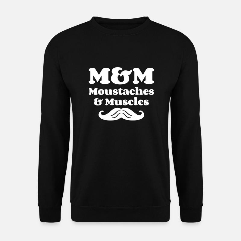 M&M (Whiskers & Muscles) - Unisex Sweatshirt - black