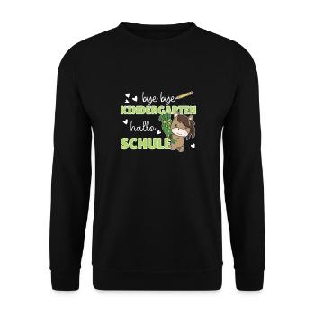 Bye bye Kindergarten Hello School Horse - Sweat-shirt Unisexe - noir - Devant - Alina (178cm) & Michal (187cm)