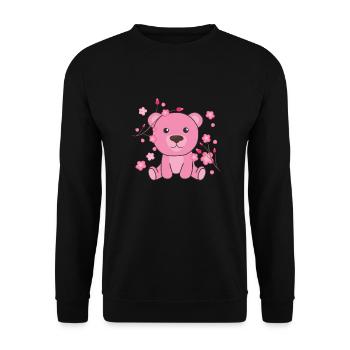 Ours animaux mignons pour enfants kawaii - Sweat-shirt Unisexe - noir - Devant - Alina (178cm) & Michal (187cm)
