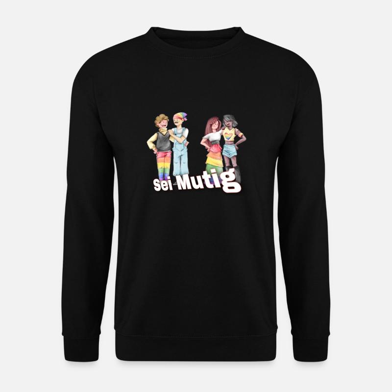 ,,Sei Mutig" LGBTQ - Unisex Pullover - Schwarz