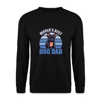 Meilleur chien du monde papa mignon bouledogue français - Sweat-shirt Unisexe - noir - Devant - Alina (178cm) & Michal (187cm)