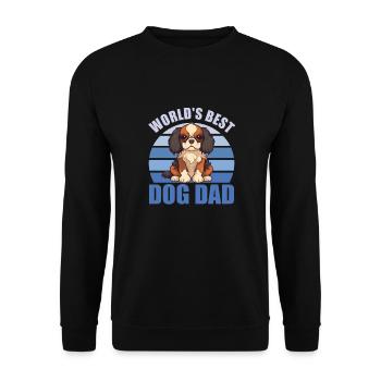World's best dog dad clever charles cocker spania - Unisex Sweatshirt - black - Front - Alina (178cm) & Michal (187cm)
