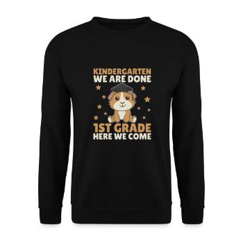 Enfants Diplômé de la maternelle cochon d’Inde 1er - Sweat-shirt Unisexe - noir - Devant - Alina (178cm) & Michal (187cm)