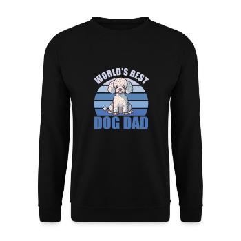 Meilleur chien papa mignon caniche au monde - Sweat-shirt Unisexe - noir - Devant - Alina (178cm) & Michal (187cm)