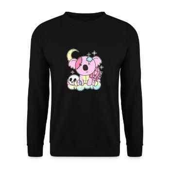 Kawaii Gothic Koala Pastel Gothic Goth - Unisex Sweatshirt - black - Front - Alina (178cm) & Michal (187cm)