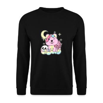 Kawaii Gothic Quokka Pastel Gothic Goth - Unisex Sweatshirt - black - Front - Alina (178cm) & Michal (187cm)