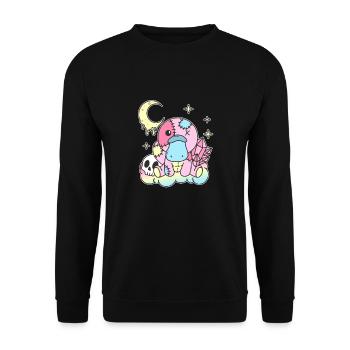 Kawaii Platypus Sloth Pastel Gothic - Unisex Sweatshirt - black - Front - Alina (178cm) & Michal (187cm)
