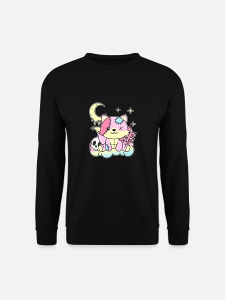 Kawaii Gothique Renard Pastel Goth - Sweat-shirt Unisexe - noir