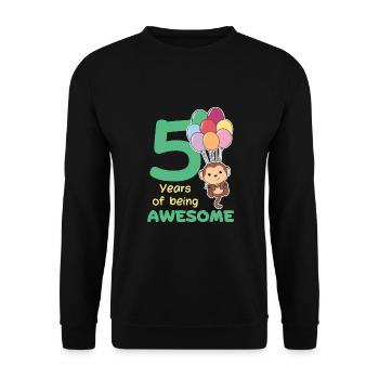 Singe pour les enfants de 5 ans - Sweat-shirt Unisexe - noir - Devant - Alina (178cm) & Michal (187cm)