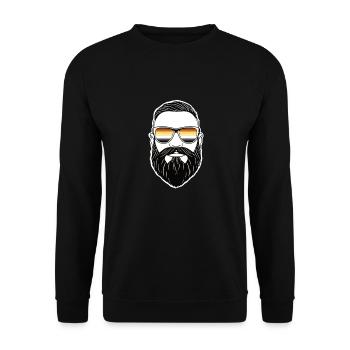Bear Brotherhood Drapeau Pride LGBTQ Ours Barbe - Sweat-shirt Unisexe - noir - Devant - Alina (178cm) & Michal (187cm)