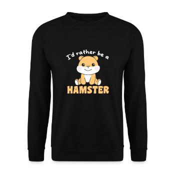 I'd rather be a hamster - cute hamsters - Unisex Sweatshirt - black - Front - Alina (178cm) & Michal (187cm)