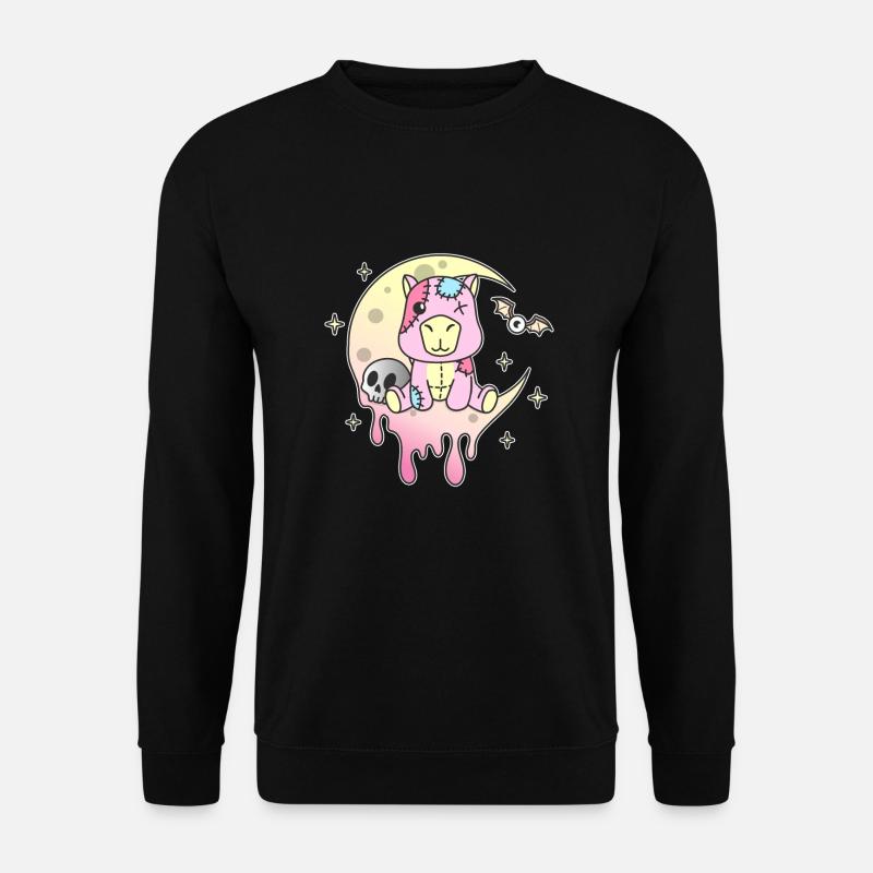 Kawaii Gotiska Capybara Pastell Gotiska Goth - Unisextröja - svart