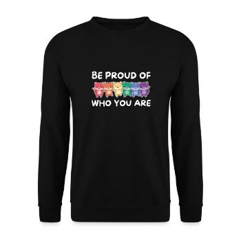 Rainbow Flag Gay Pride LGBTQ Fox - Unisex Sweatshirt - black - Front - Alina (178cm) & Michal (187cm)