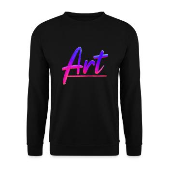ART lettering in magenta sky - Unisex Sweatshirt - black - Front - Alina (178cm) & Michal (187cm)