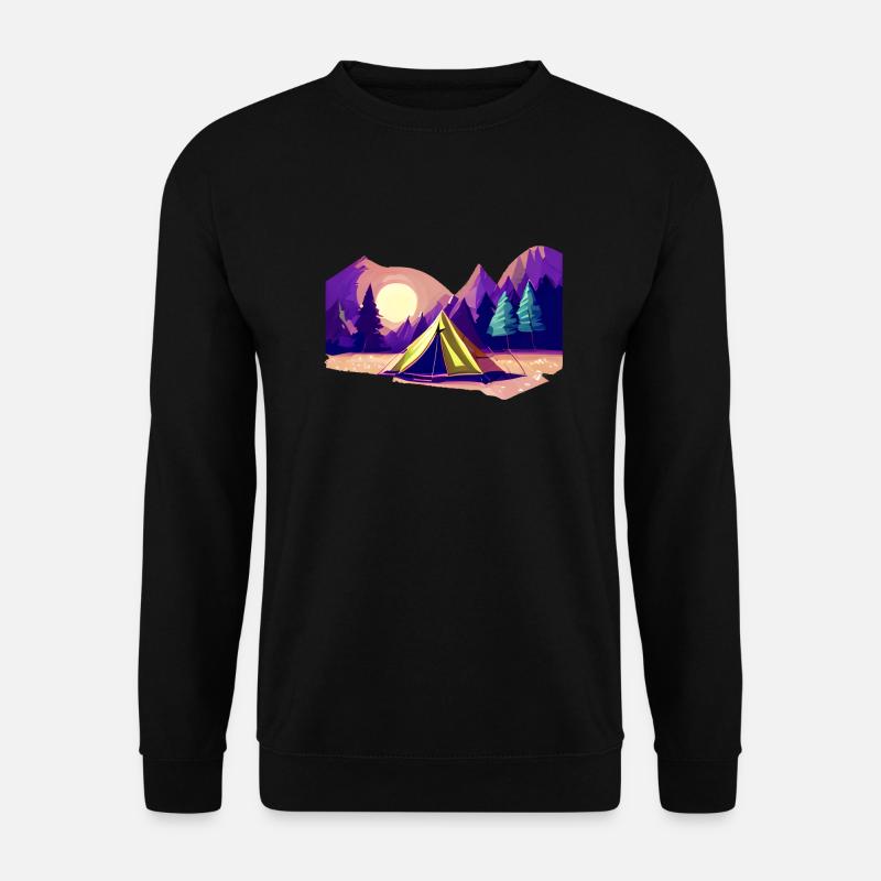 Camping Geschenk Wohnwagen Camp Zelten Wohnmobil - Unisex Pullover - Schwarz