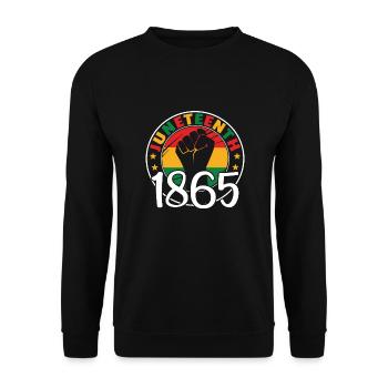 Juneteenth Afro-Américain Black Freedom 1865 - Sweat-shirt Unisexe - noir - Devant - Alina (178cm) & Michal (187cm)