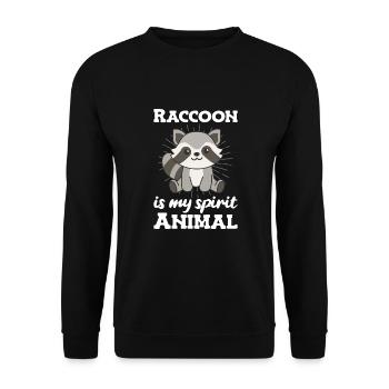 Le raton laveur est mon animal spirituel - mignon raton laveur - Sweat-shirt Unisexe - noir - Devant - Alina (178cm) & Michal (187cm)