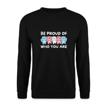 Transgender Flag Gay Pride LGBTQ Beaver - Unisex Sweatshirt - black - Front - Alina (178cm) & Michal (187cm)