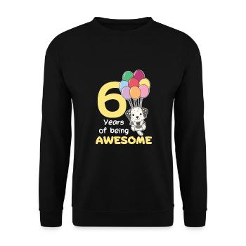 Dalmatians for 6th birthday children six years - Unisex Sweatshirt - black - Front - Alina (178cm) & Michal (187cm)