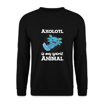 Axolotl est mon animal spirituel - süßer Axolotl - Sweat-shirt Unisexe - noir - Devant - Alina (178cm) & Michal (187cm)