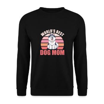 Les meilleurs chiens du monde Maman Mignonne Husky - Sweat-shirt Unisexe - noir - Devant - Alina (178cm) & Michal (187cm)