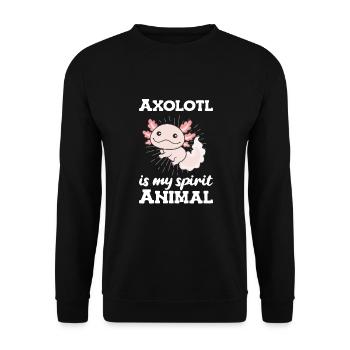 Axolotl est mon animal spirituel - süßer Axolotl - Sweat-shirt Unisexe - noir - Devant - Alina (178cm) & Michal (187cm)