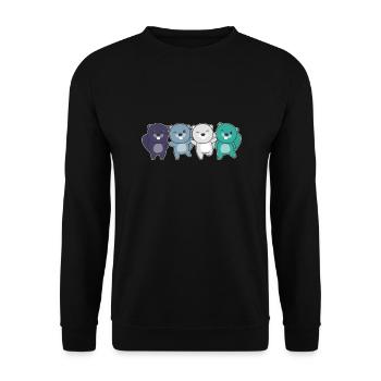 oriented aroace Flag Pride LGBTQ cute beaver - Unisex Sweatshirt - black - Front - Alina (178cm) & Michal (187cm)