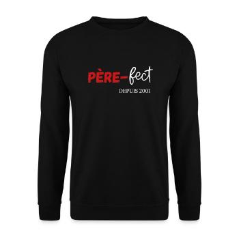 Père fect Depuis 2001 - Sweat-shirt Unisexe - noir - Devant - Alina (178cm) & Michal (187cm)