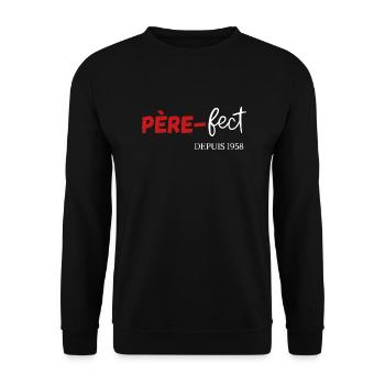 Père fect Depuis 1958 - Sweat-shirt Unisexe - noir - Devant - Alina (178cm) & Michal (187cm)
