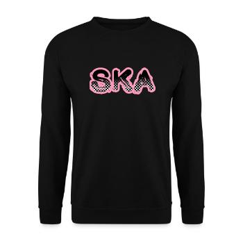 Ska Logo Design Reggae Rocksteady Punkrock - Unisex Pullover - Schwarz - Vorne - Alina (178cm) & Michal (187cm)