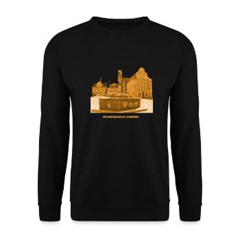 Schwäbisch Gmünd Rathaus Marienbrunnen Baden-Württ - Unisex Sweatshirt - black - Front - Alina (178cm) & Michal (187cm)