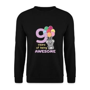 Souris pour les enfants de 9 ans de neuf ans - Sweat-shirt Unisexe - noir - Devant - Alina (178cm) & Michal (187cm)