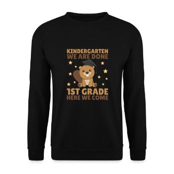 Kids Kindergarten graduate Biber 1st grade - Unisex Pullover - Schwarz - Vorne - Alina (178cm) & Michal (187cm)