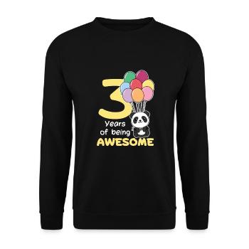Panda pour les enfants de trois ans - Sweat-shirt Unisexe - noir - Devant - Alina (178cm) & Michal (187cm)