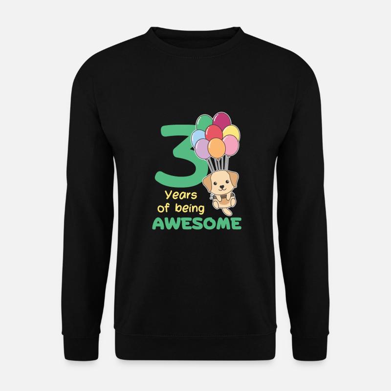 Labrador zum 3. Geburtstag Kinder drei Jahre alt - Unisex Pullover - Schwarz