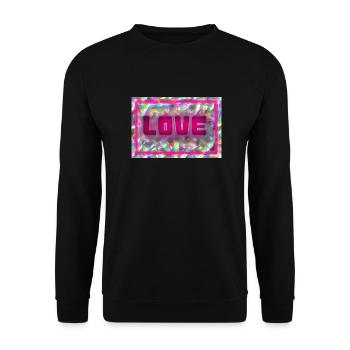 LOVE. COUPLE. JUST MARRIED. bachelorette party. SAINT VALENTINE. - Unisex Sweatshirt - black - Front - Alina (178cm) & Michal (187cm)