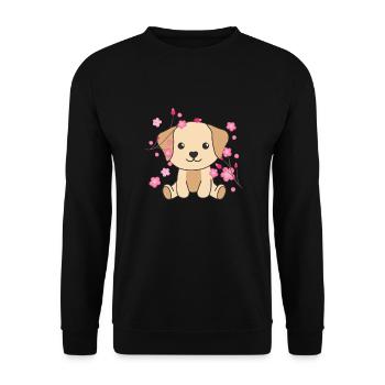 Labrador animaux mignons pour enfants kawaii - Sweat-shirt Unisexe - noir - Devant - Alina (178cm) & Michal (187cm)