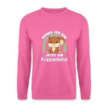 Hourra, je suis un enfant berceau maintenant - Sweat-shirt Unisexe - rose - Devant