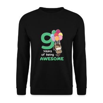 Cheval pour les enfants de 9 ans de neuf ans - Sweat-shirt Unisexe - noir - Devant - Alina (178cm) & Michal (187cm)