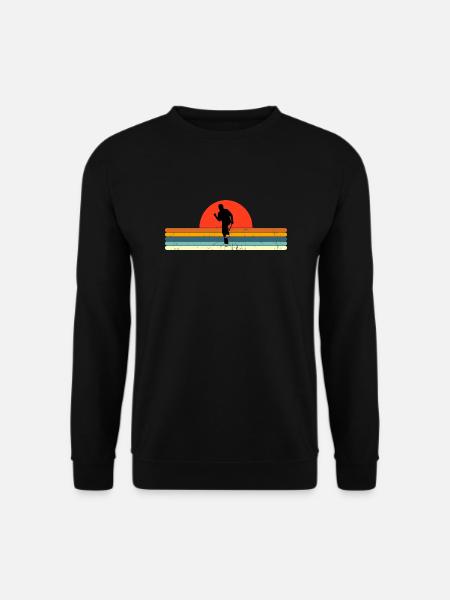 Retro Golf Grandpa Sunset design - Unisex Sweatshirt - black