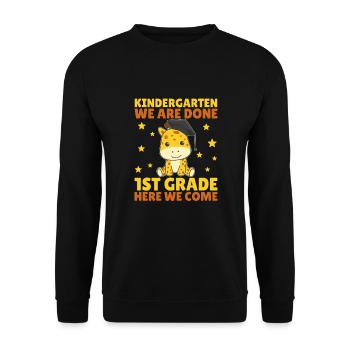 Kids Kindergarten graduate Giraffe 1st grade - Unisex Pullover - Schwarz - Vorne - Alina (178cm) & Michal (187cm)