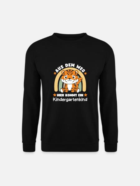 Aus Dem Weg Hier Kommt Ein Kindergartenkind Tiger - Unisex Pullover - Schwarz