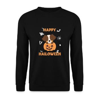 Sheperd australien dans Pumpkin Sweet Happy Halloween - Sweat-shirt Unisexe - noir - Devant - Alina (178cm) & Michal (187cm)