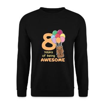 Capybara pour les enfants de 8 ans de huit ans - Sweat-shirt Unisexe - noir - Devant - Alina (178cm) & Michal (187cm)