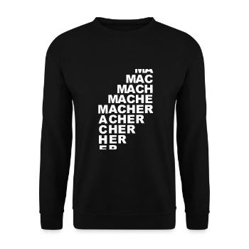 macher - Unisex Pullover - Schwarz - Vorne - Alina (178cm) & Michal (187cm)