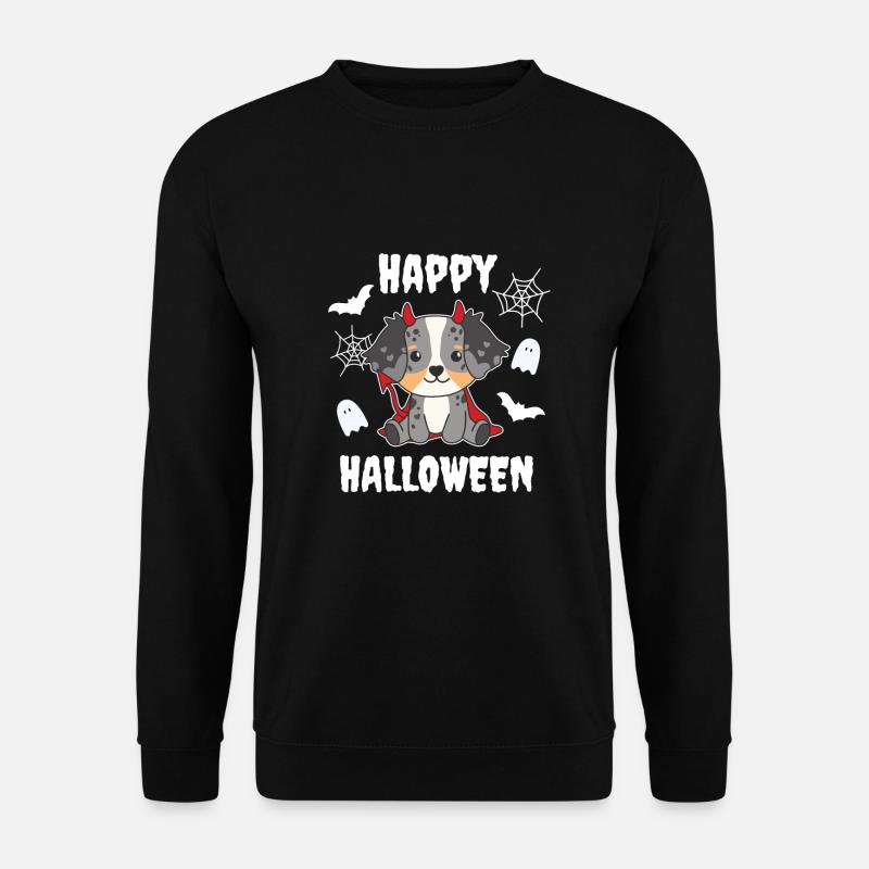 Australian Shepherd Happy Halloween Teufel - Unisex Pullover - Schwarz