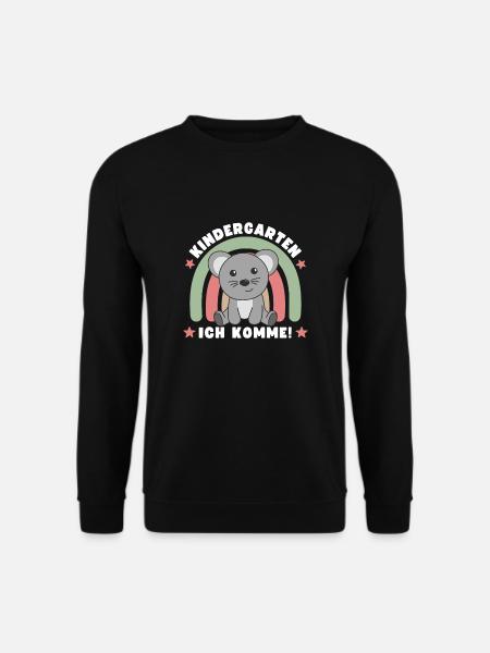 Kindergarten Ich Komme! Maus - Unisex Pullover - Schwarz
