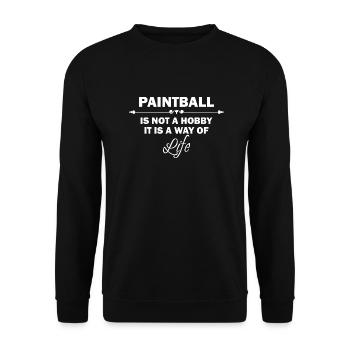 Paintball Airsoft - Unisex Sweatshirt - black - Front - Alina (178cm) & Michal (187cm)